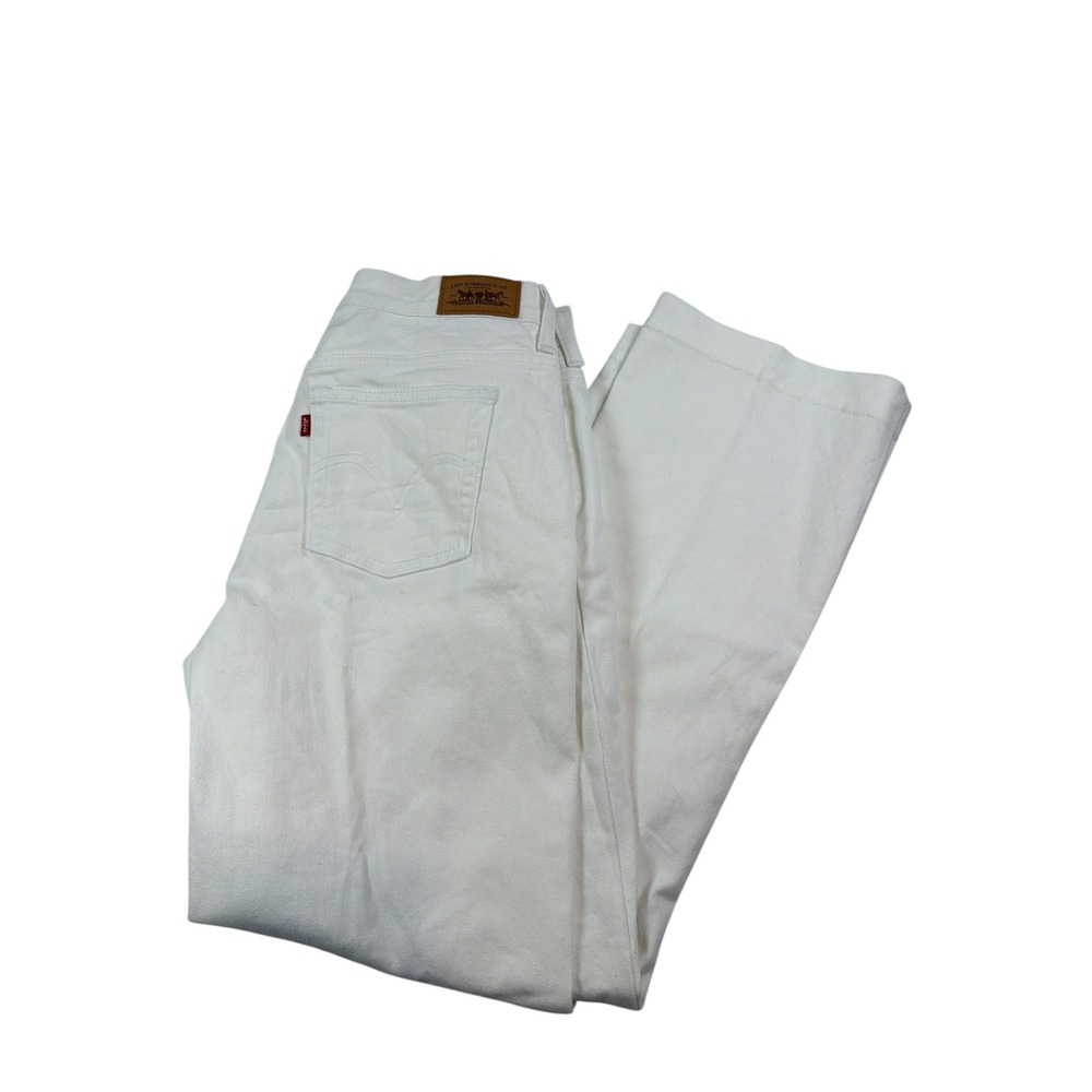 Levis 515 Bootcut Jeans Womens 6 Medium White Denim Mid Rise Stretch Pants